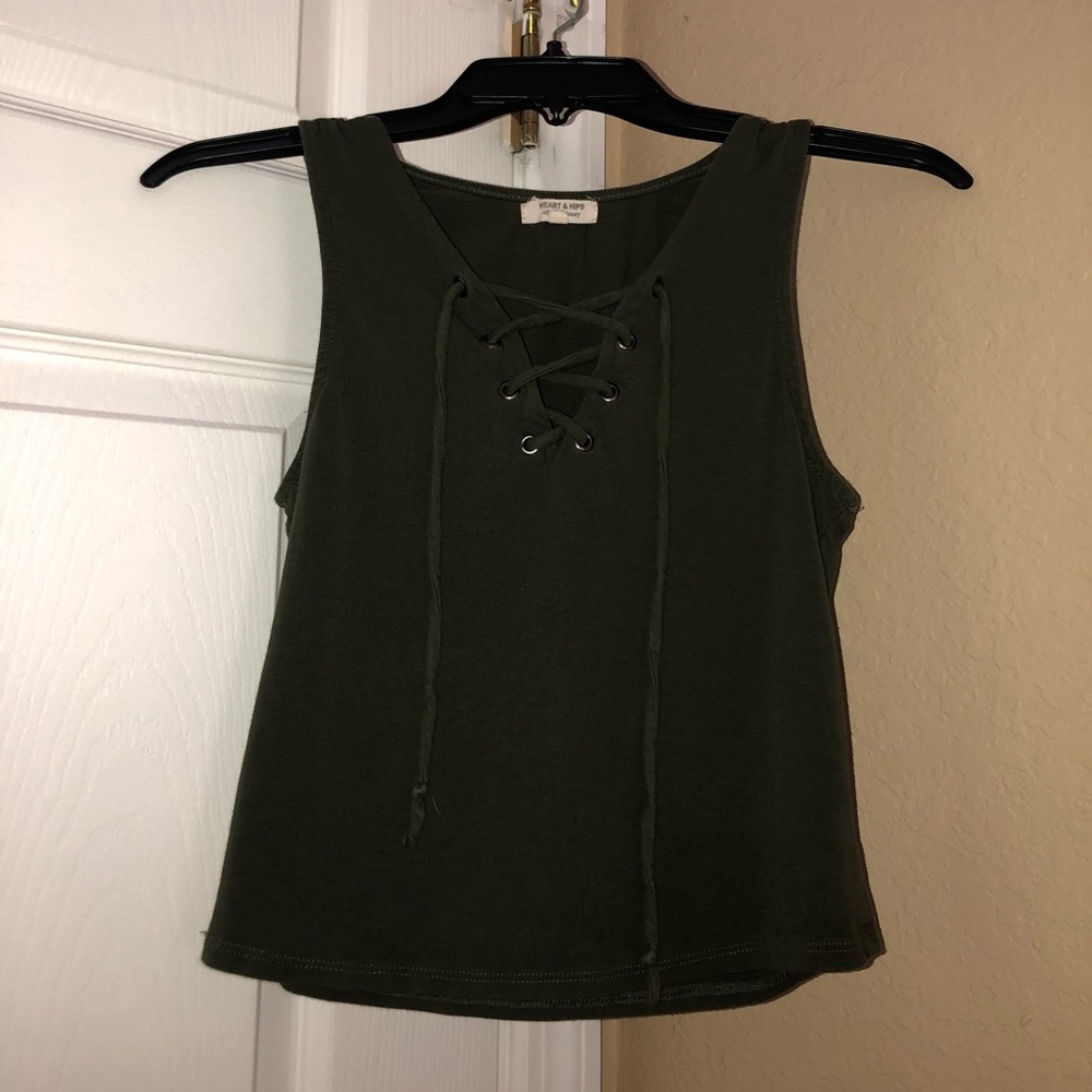 Dark green croptop